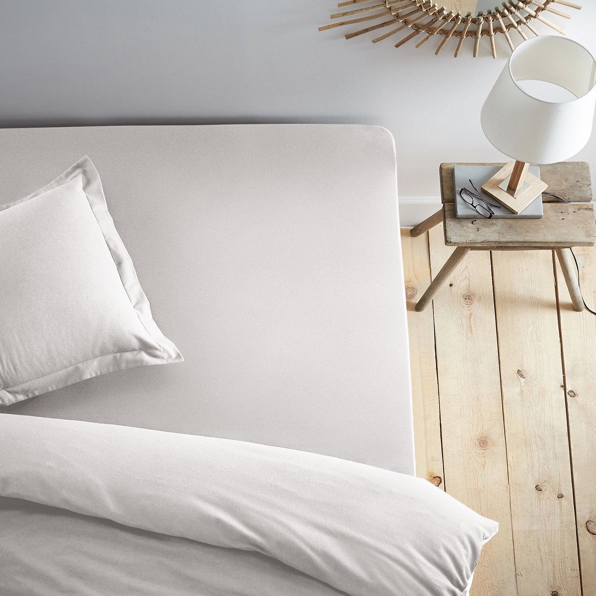 Drap-housse uni en flanelle