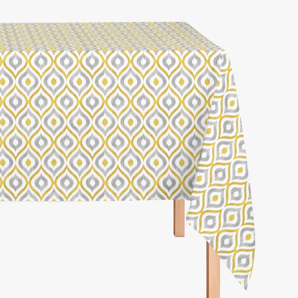 Скатерть Прямоугольная из хлопка с геометрическим принтом Ethna 150 x 250 см желтый