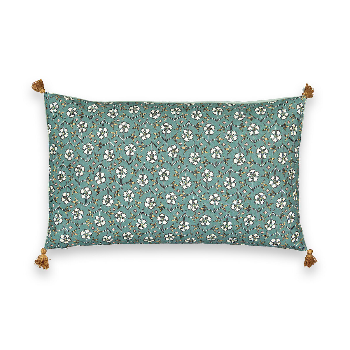 Чехол LaRedoute На подушку из велюра с принтом Olden 50 x 30 см зеленый, размер 50 x 30 см - фото 1