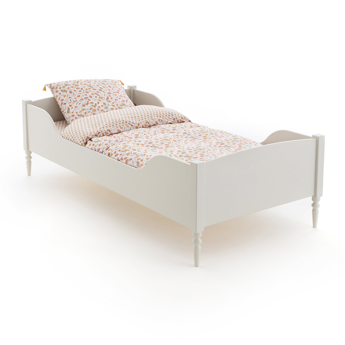 Кровать детская с сеткой CLA 90 x 190 см бежевый mika детская две кровати 90 см с основанием и матрасом белый белый серый