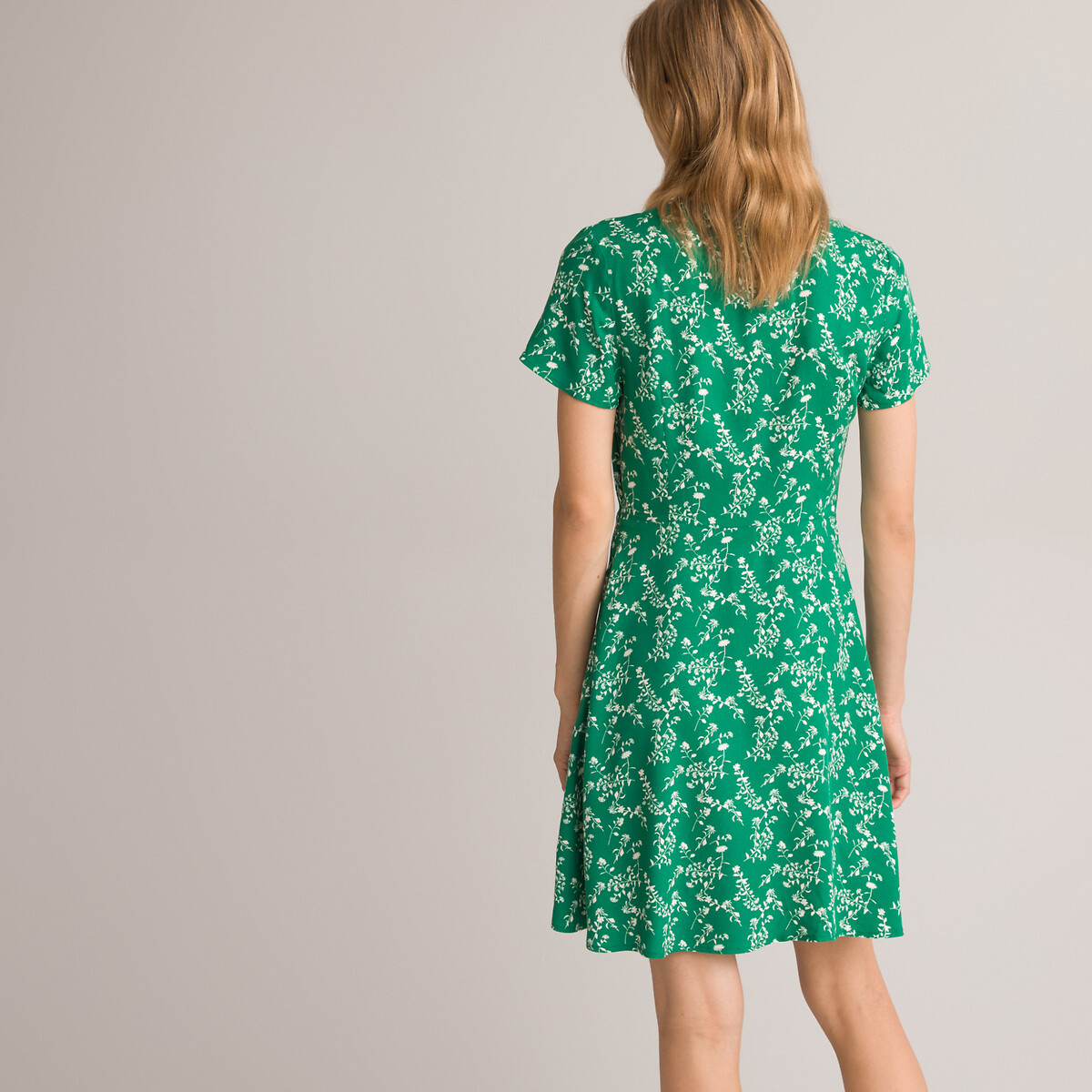 Платье LA REDOUTE COLLECTIONS Платье Расклешенное длина до колен 58 зеленый, размер 58 - фото 4