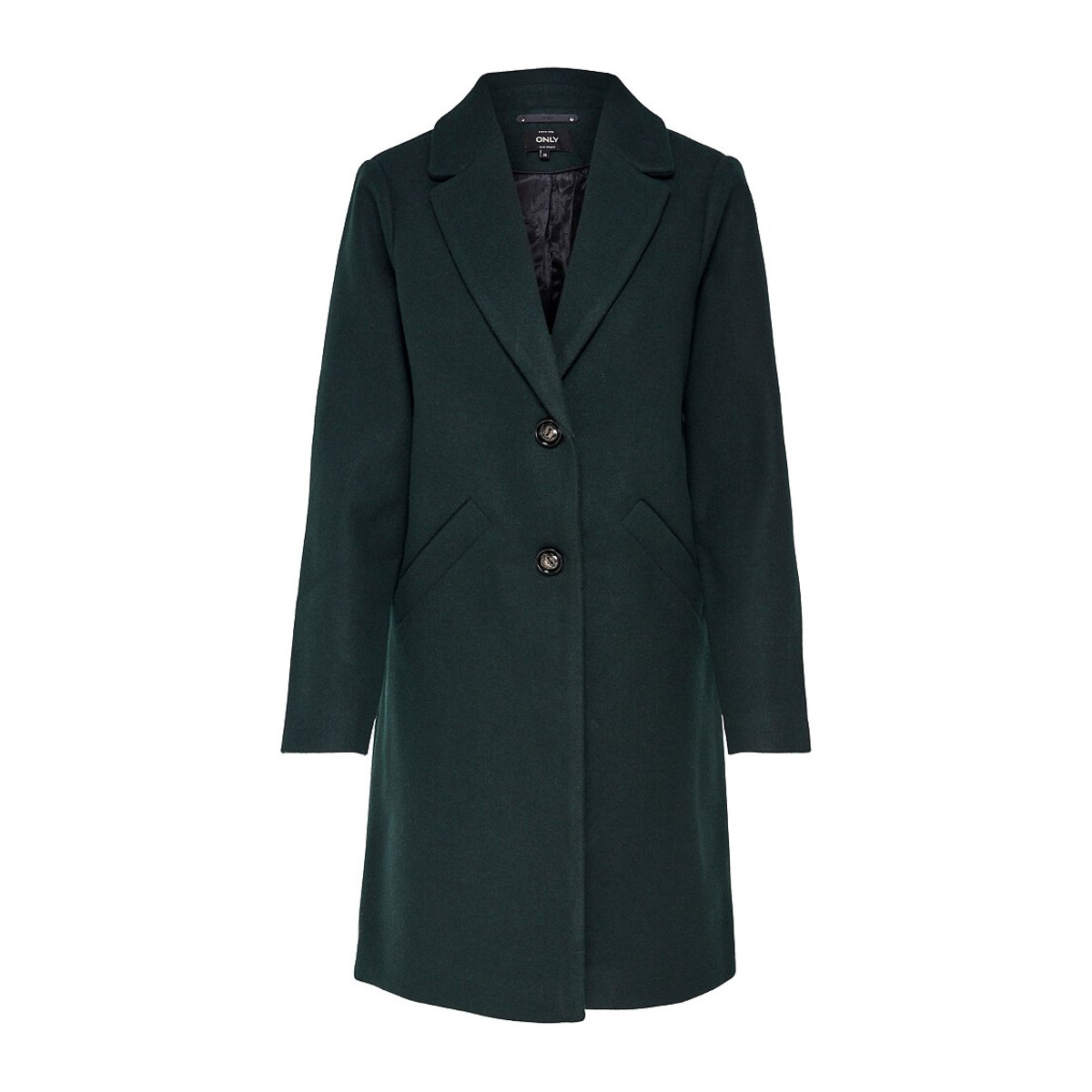 Пальто LaRedoute Прямое средней длины на пуговицах L зеленый, размер L - фото 5