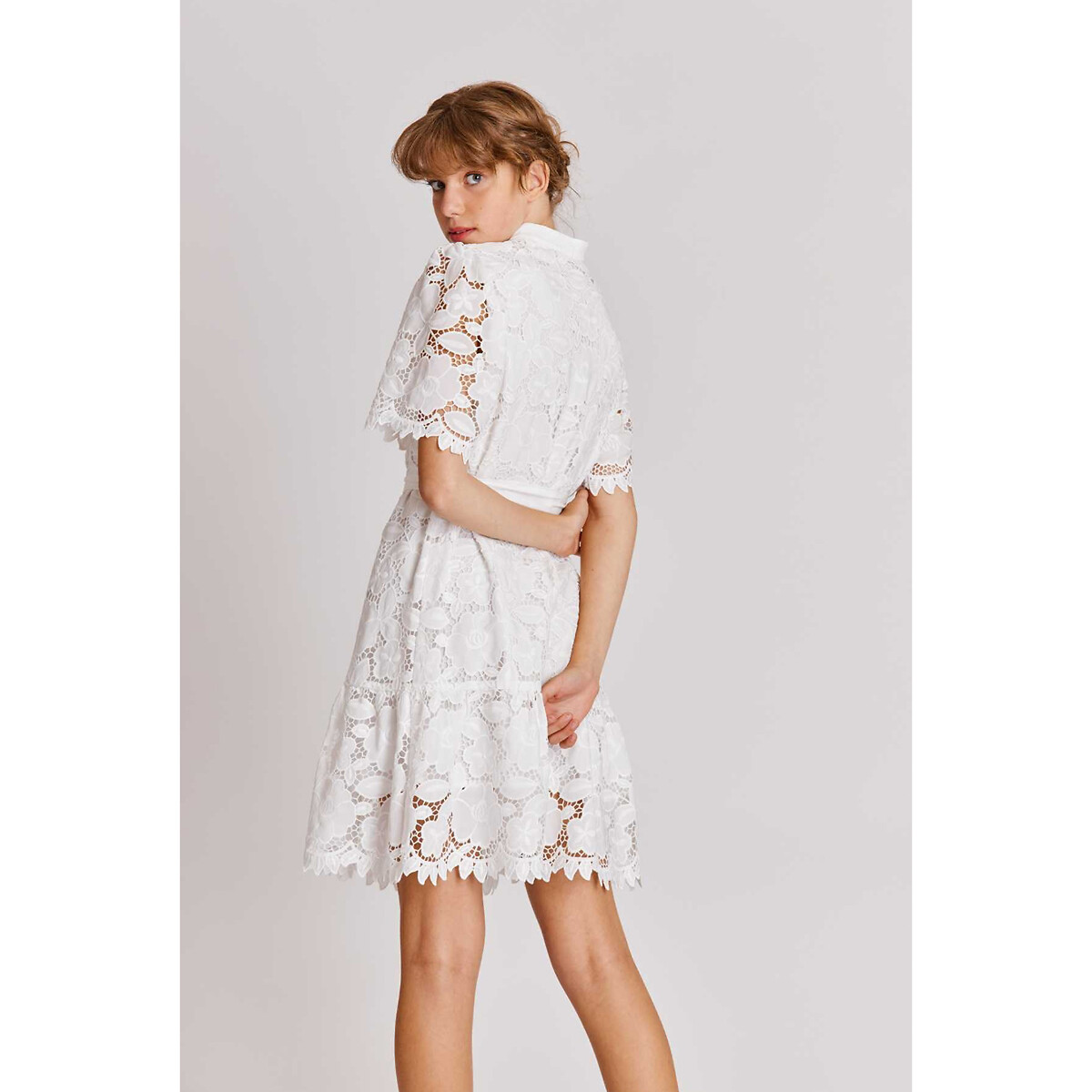 Платье DERHY Для торжества Babou из кружева связанного крючком XL белый, размер XL - фото 3