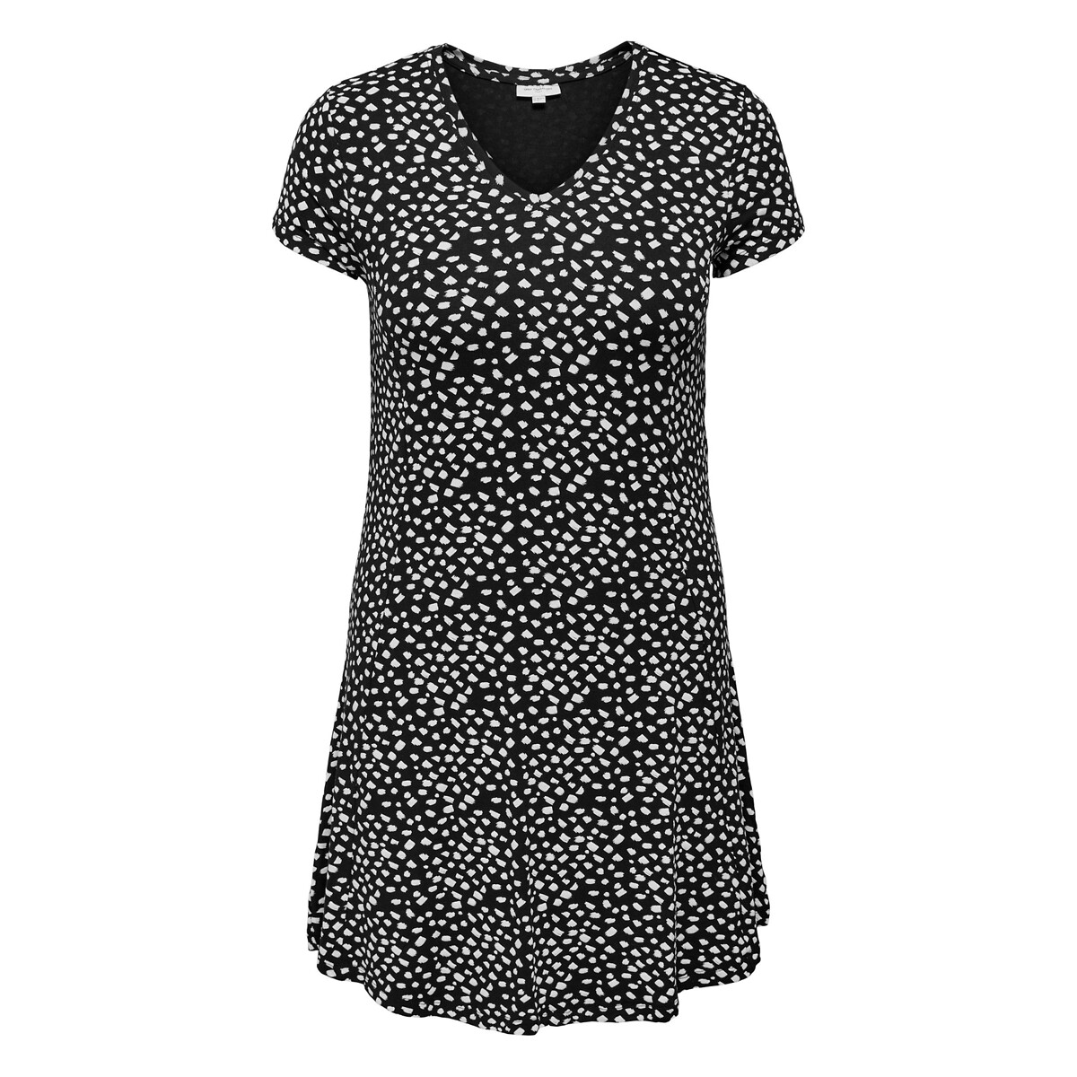 Платье С V-образным вырезом и принтом XL черный LaRedoute, размер XL - фото 1