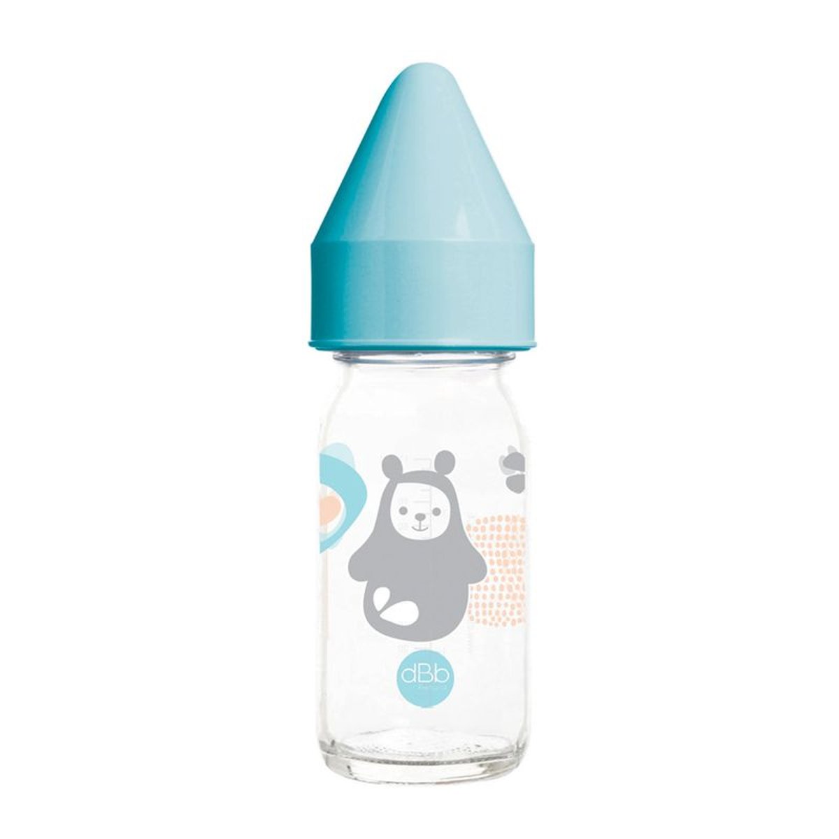 Biberon verre bao régul'air bleu lagon 110ml