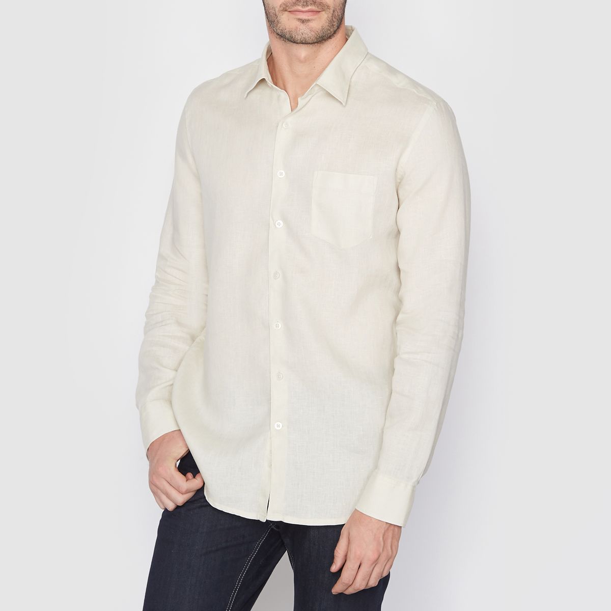 Chemise coupe droite 100% lin