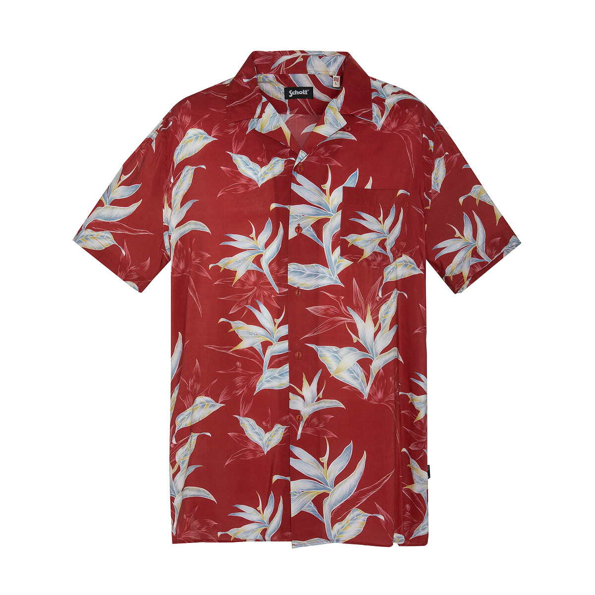 Рубашка Прямая с цветочным принтом Sh Rivera XL красный
