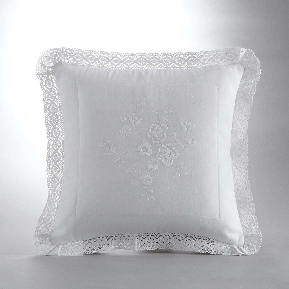 Чехол La Redoute На подушку-валик или на подушку OYENA 40 x 40 см белый, размер 40 x 40 см - фото 3