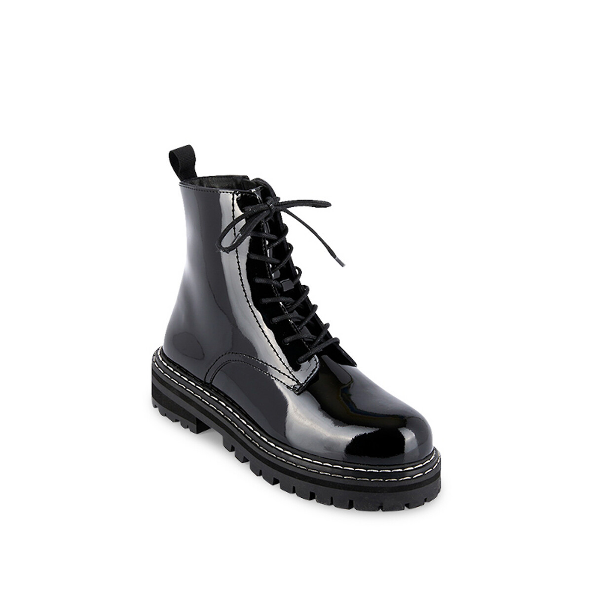 Ботинки LaRedoute Из кожи на шнуровке Reine 39 черный, размер 39 - фото 2