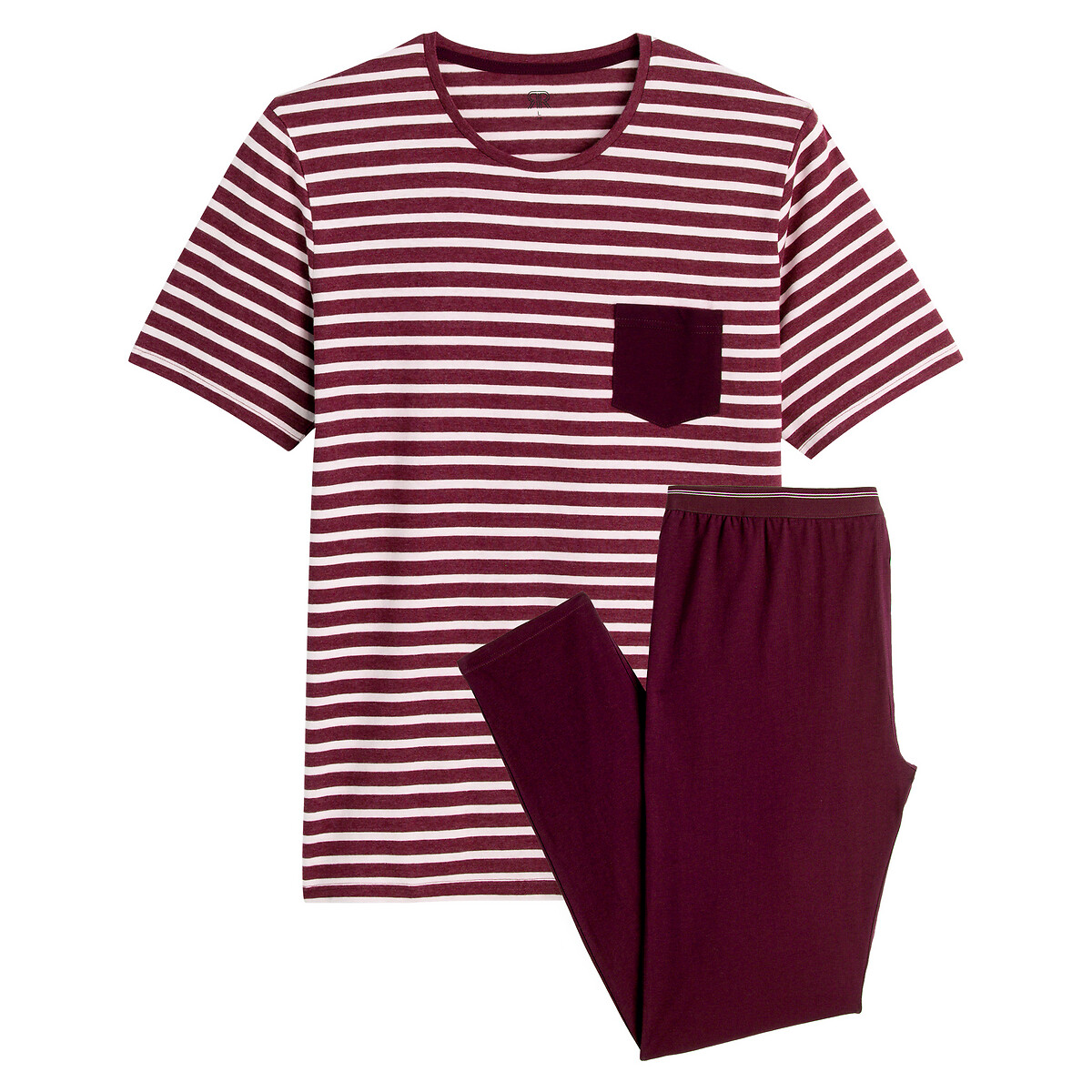 Пижама LaRedoute С короткими рукавами из биохлопка XL красный, размер XL - фото 5