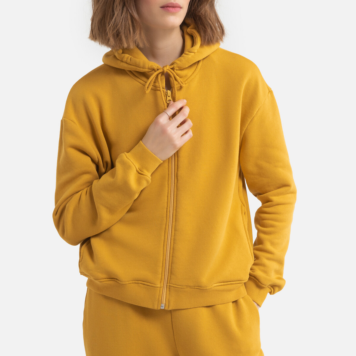 

Свитшот LaRedoute, Желтый, С капюшоном на молнии FOOLY XS/S желтый