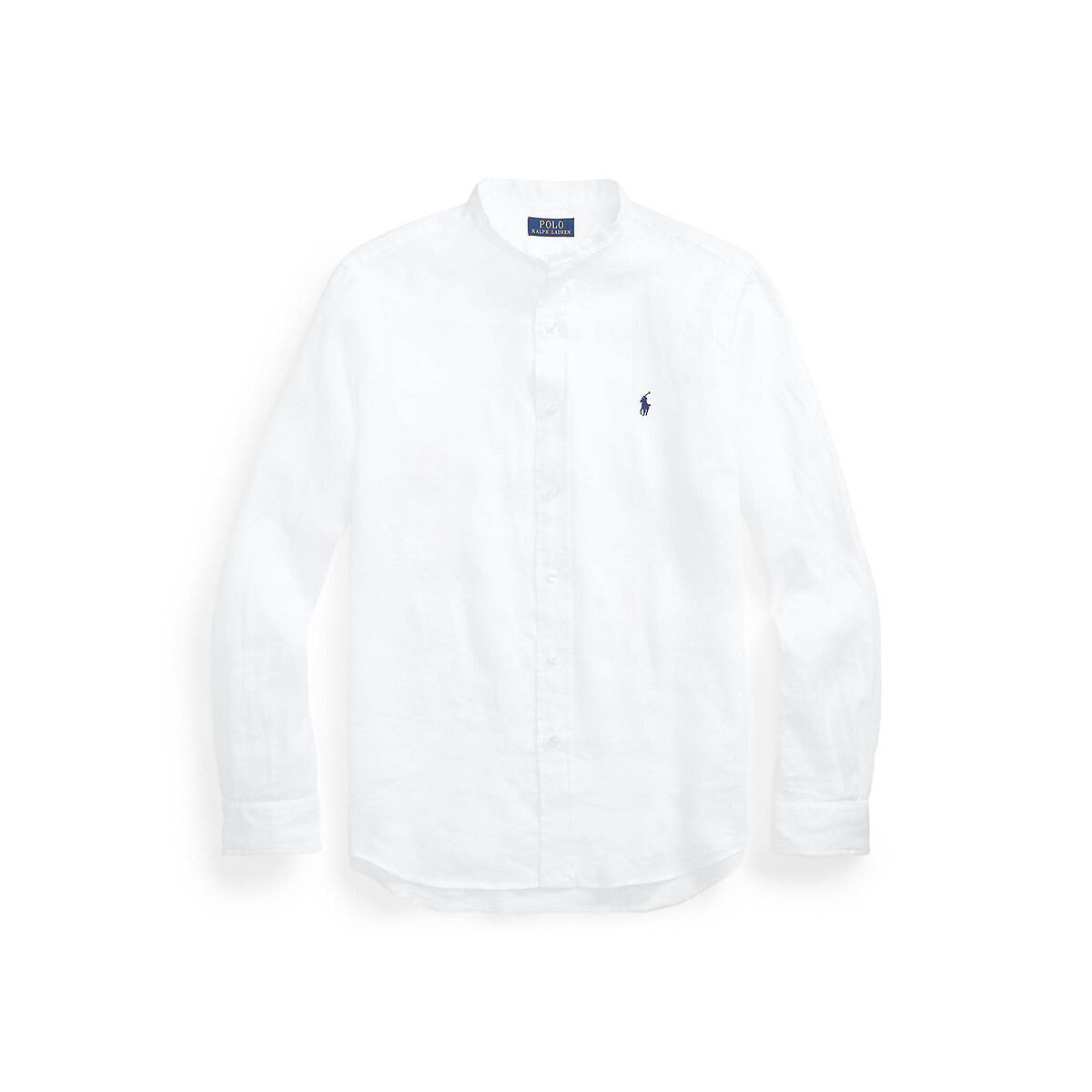 Рубашка Из льна с вышитым логотипом L белый LaRedoute, размер L - фото 4