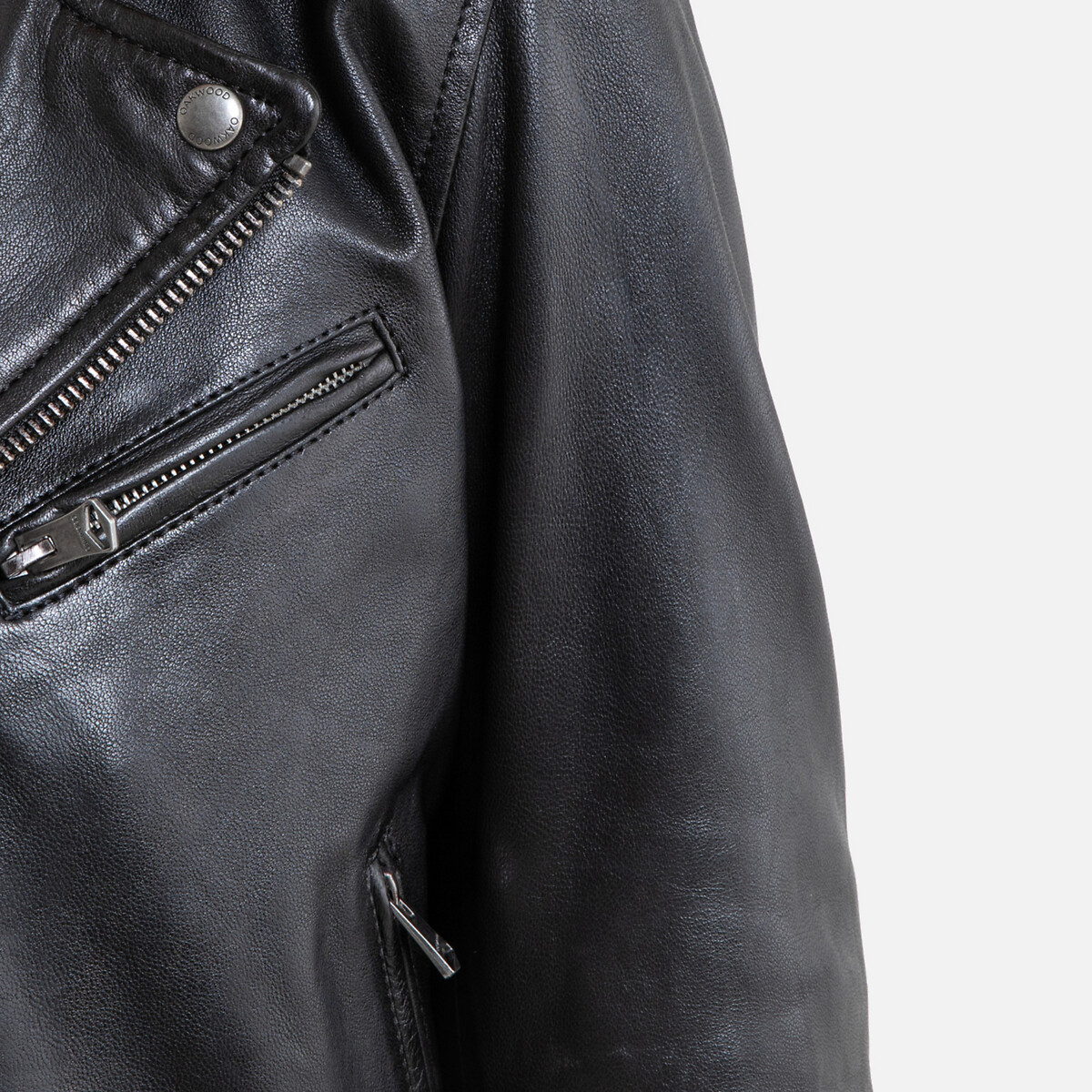 Куртка LaRedoute Короткая кожаный на молнии RADIO L черный, размер L - фото 4
