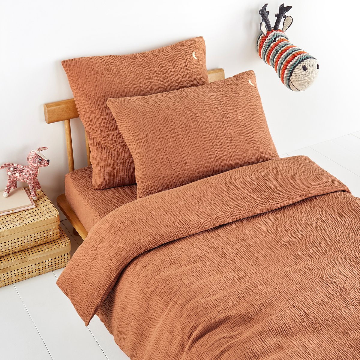 

Пододеяльник La Redoute, Каштановый, Из биохлопка Cuddly 140 x 200 см каштановый