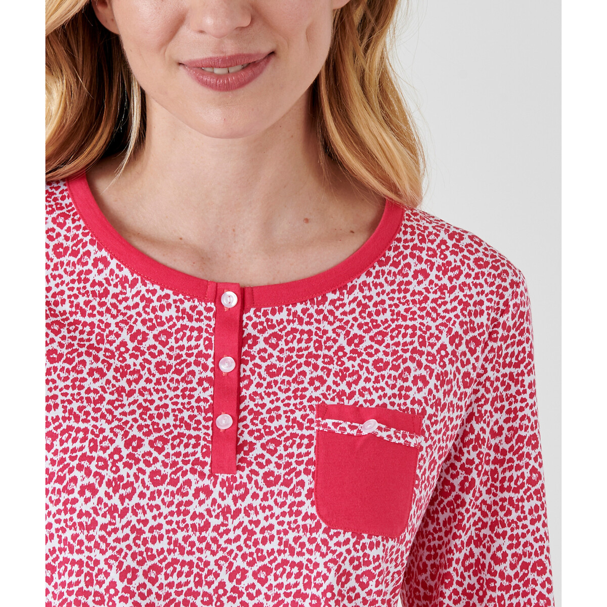 Рубашка DAMART Ночная с длинными рукавами из хлопка S розовый, размер S - фото 4