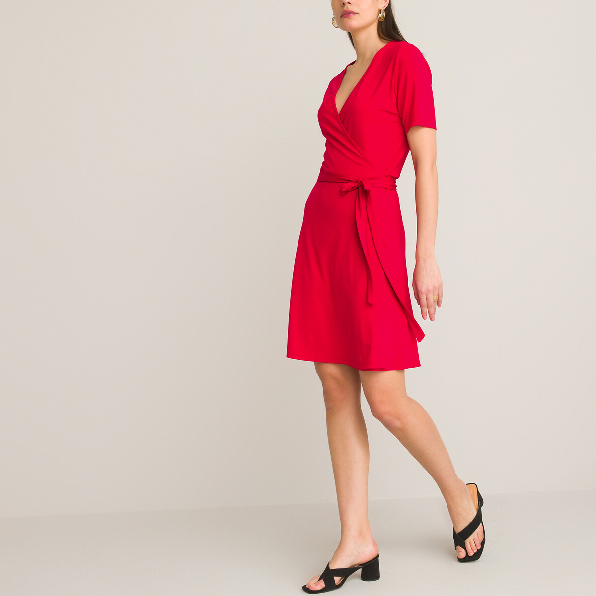 Платье LA REDOUTE COLLECTIONS С запахом сделано в Европе XL красный, размер XL - фото 2
