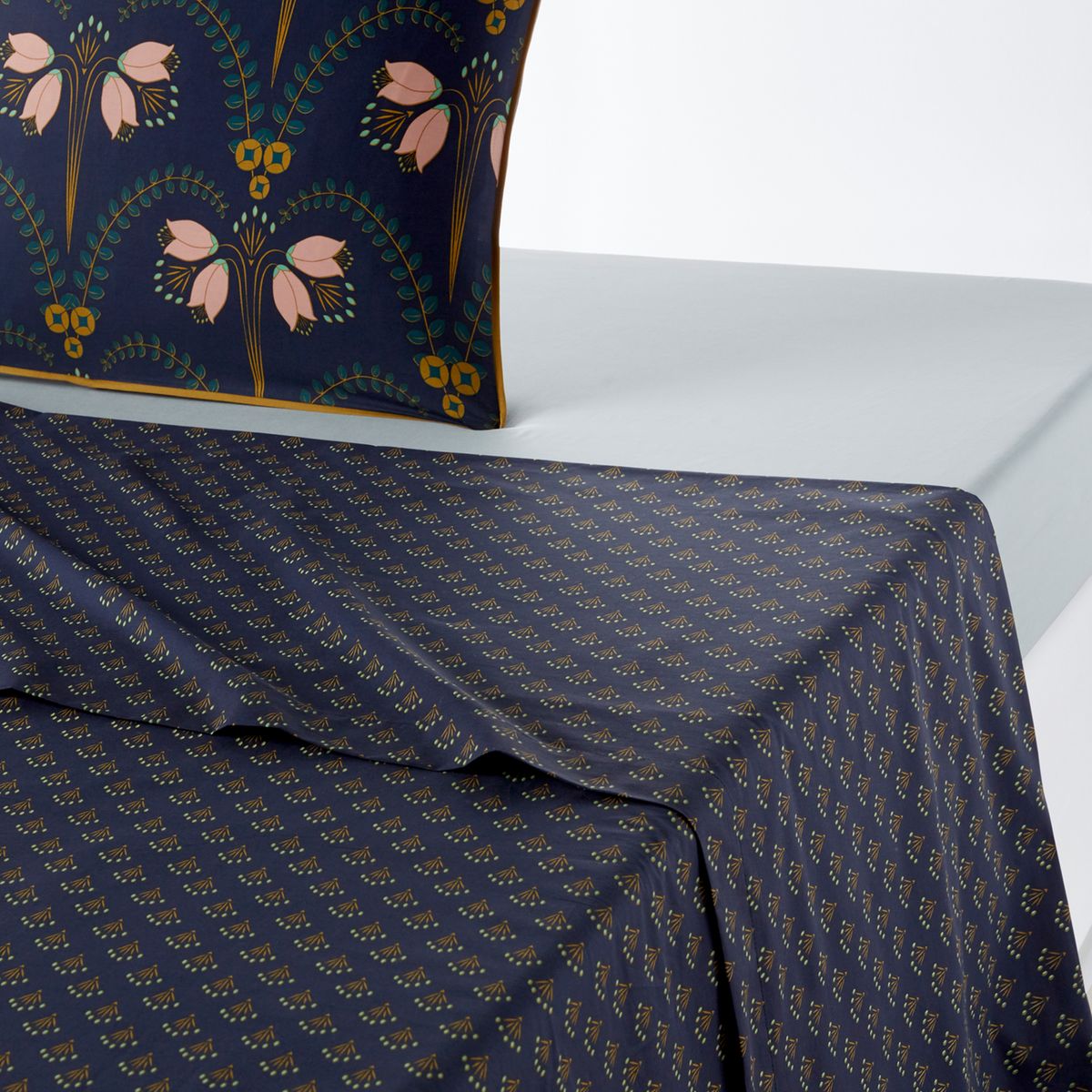 Drap plat imprimé en percale BELLADONE