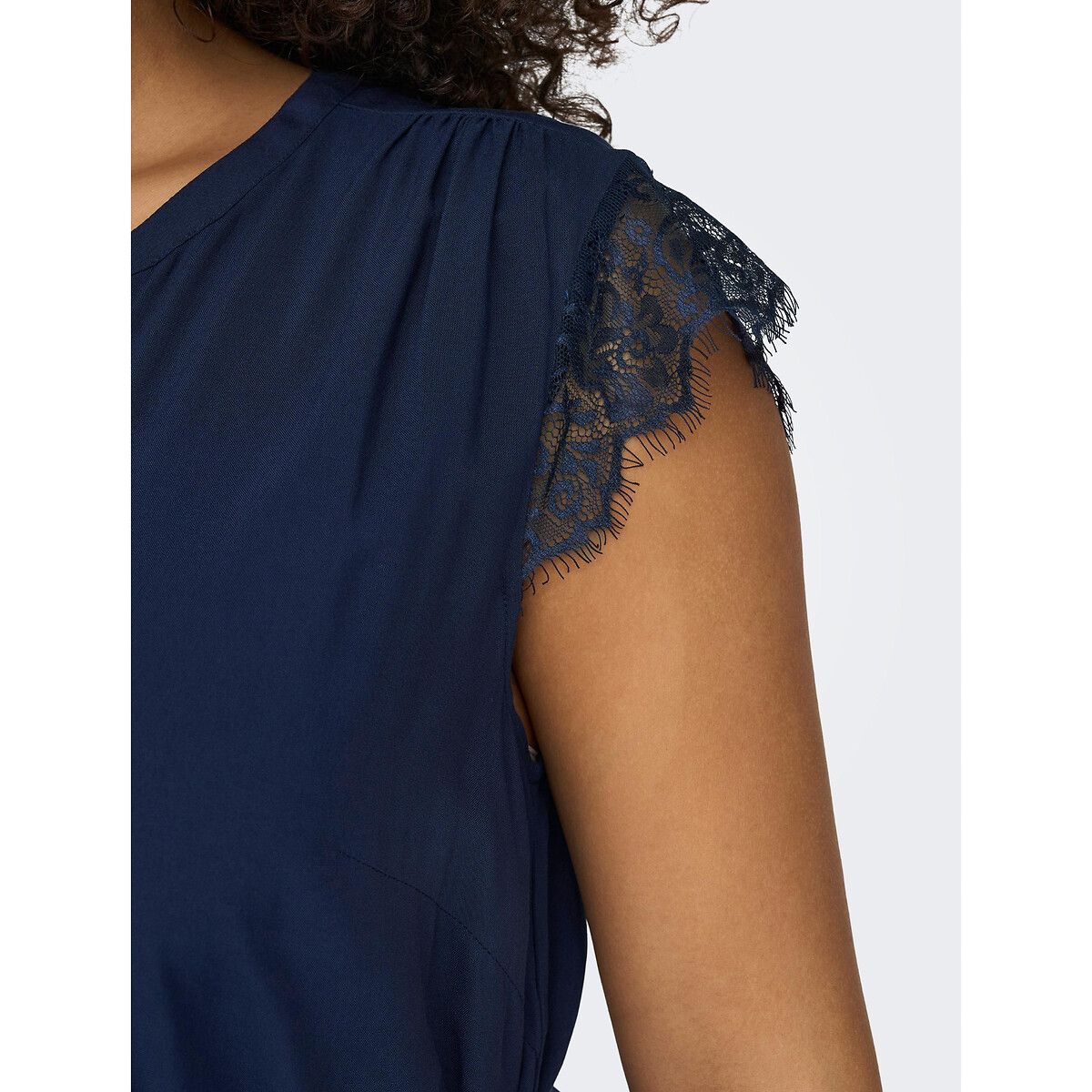 Платье Короткое с завязками 58 синий LaRedoute, размер 58 - фото 4