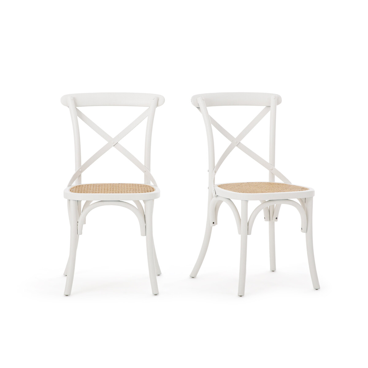 Комплект из  стульев с La Redoute Крестообразной спинкой Cedak единый размер белый - фото 1