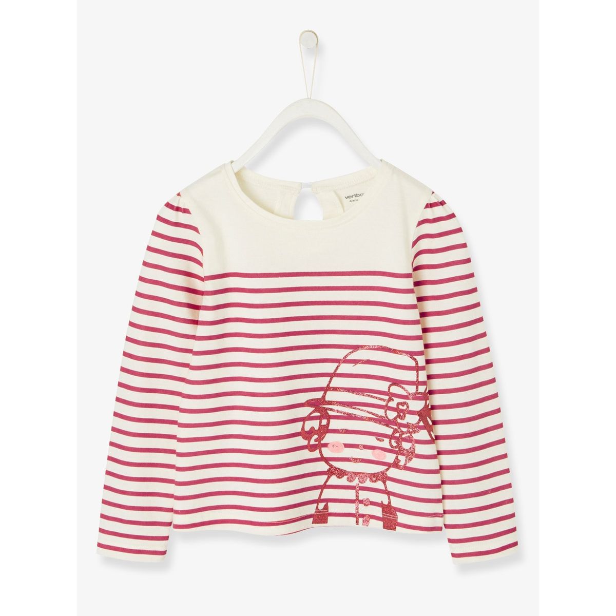 T-shirt fille esprit marinière en jersey