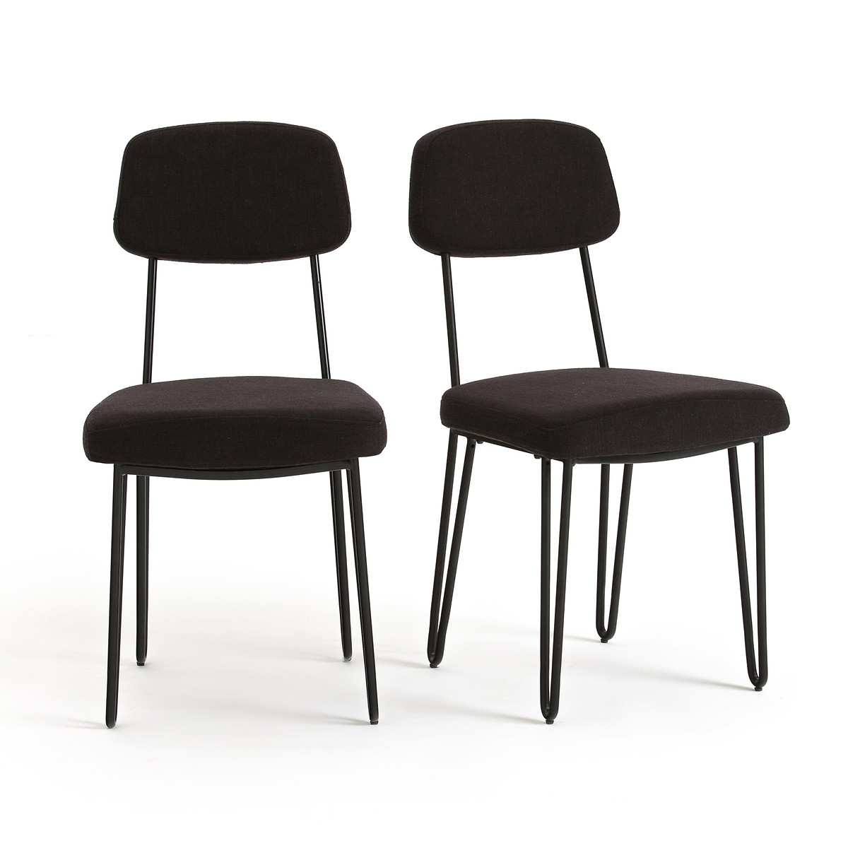 Комплект из 2 стульев в Винтажном стиле из металла Daffo единый размер черный