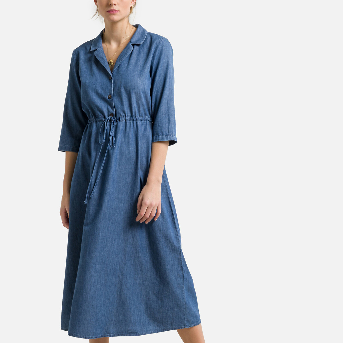 Платье JDY Расклешенное с рукавами 34 42 синий, размер 42 - фото 2