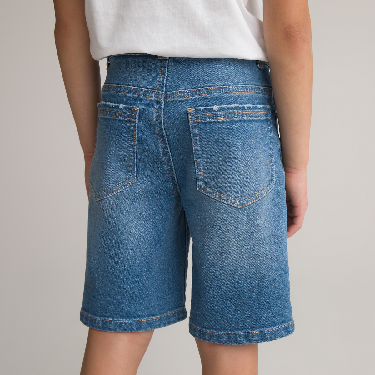 Бермуды LA REDOUTE COLLECTIONS Из джинсовой ткани 3-12 лет 10 синий, размер 10 - фото 2