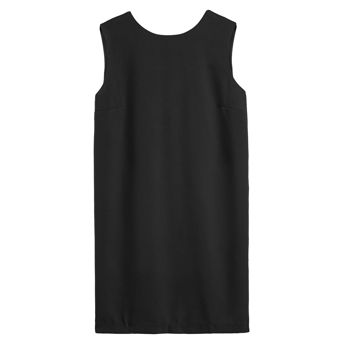 Платье Прямое короткое круглый вырез без рукавов 50 черный LaRedoute, размер 50 - фото 5