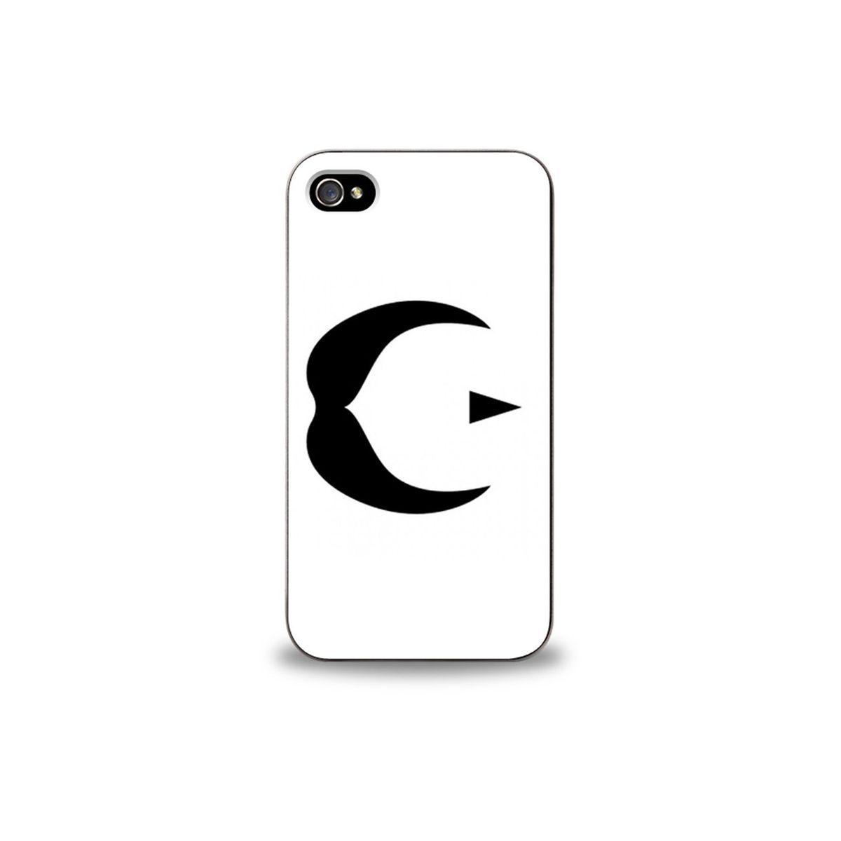 Coque blanche moustache noire Robert pour iPhone 4/4S