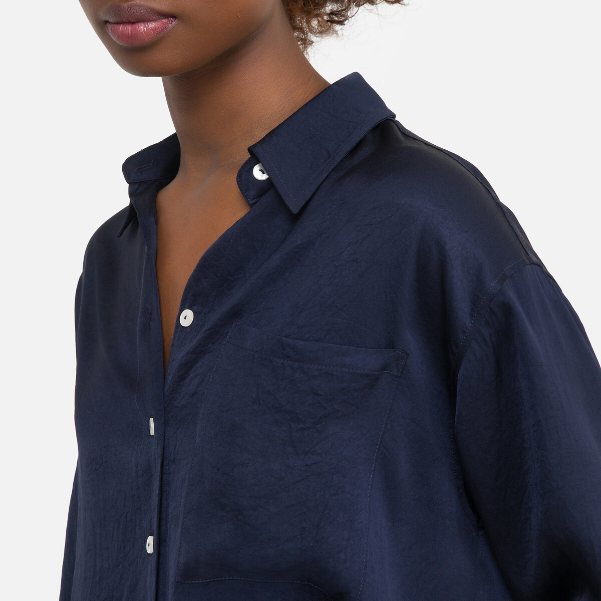 Рубашка LaRedoute С длинными рукавами WIDLAND M/L синий, размер M/L С длинными рукавами WIDLAND M/L синий - фото 3