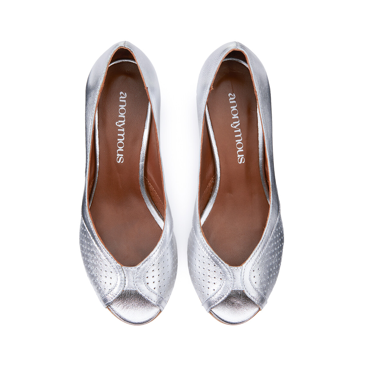 Туфли Из кожи Tiffany 36 серебристый LaRedoute, размер 36 - фото 3