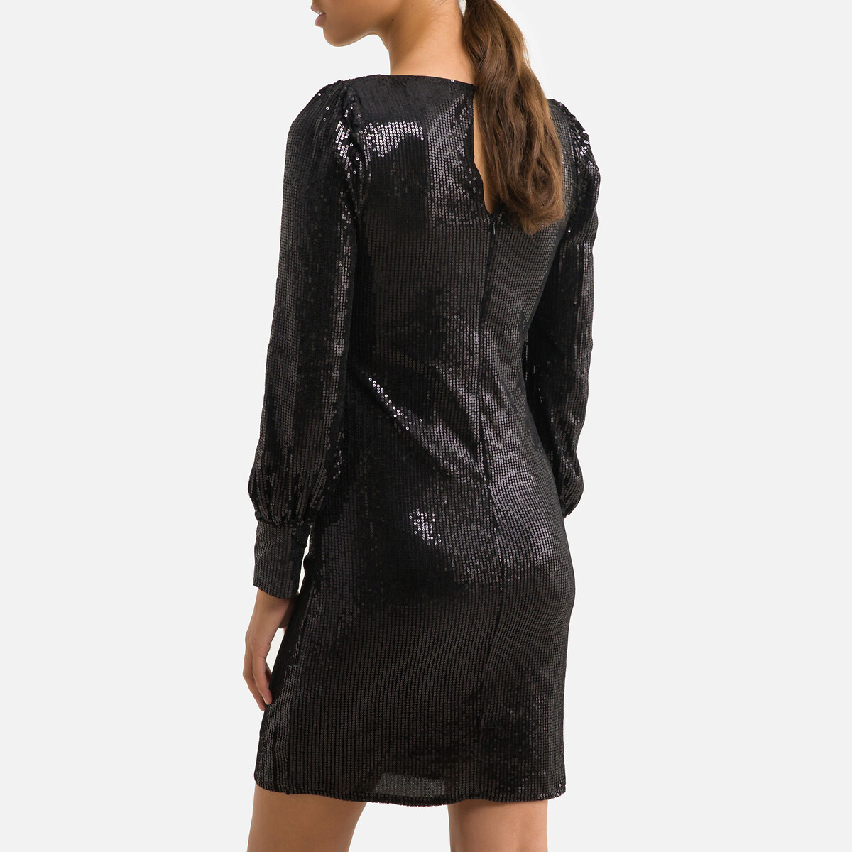 Платье LaRedoute С пайетками приталенный покрой XS черный, размер XS - фото 4