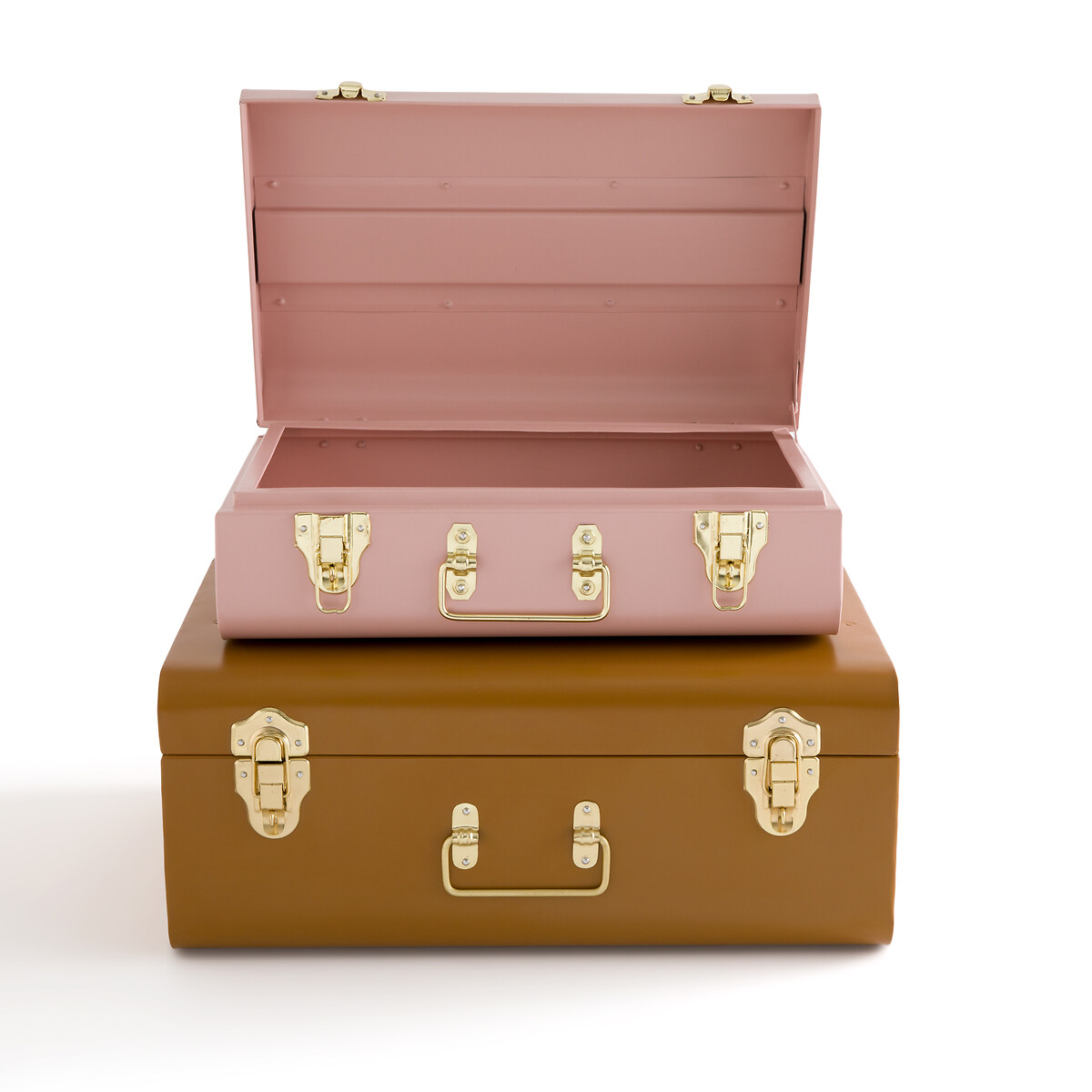 Комплект из двух чемоданчиков из LA REDOUTE INTERIEURS Металла Masa единый размер желтый - фото 4
