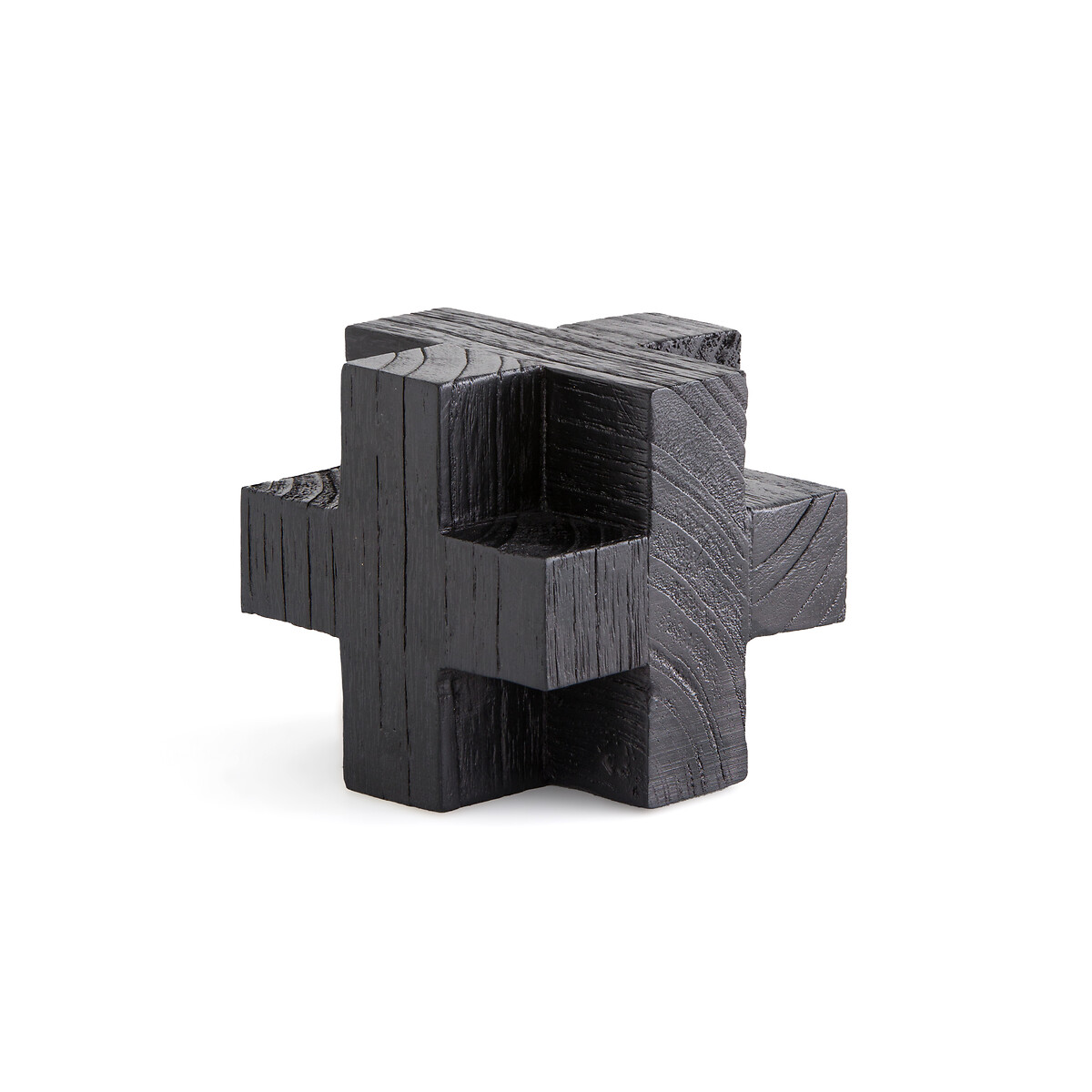 Предмет декора в форме куба из дерева маленькая модель Mekubo единый размер черный