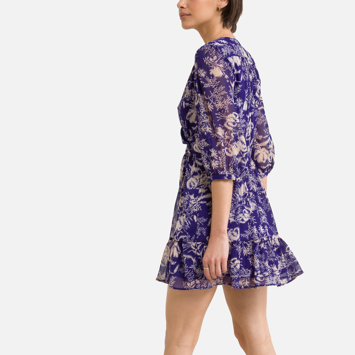 Платье BA&SH Короткое с принтом ULIA 0(XS) фиолетовый, размер 0(XS) Короткое с принтом ULIA 0(XS) фиолетовый - фото 4