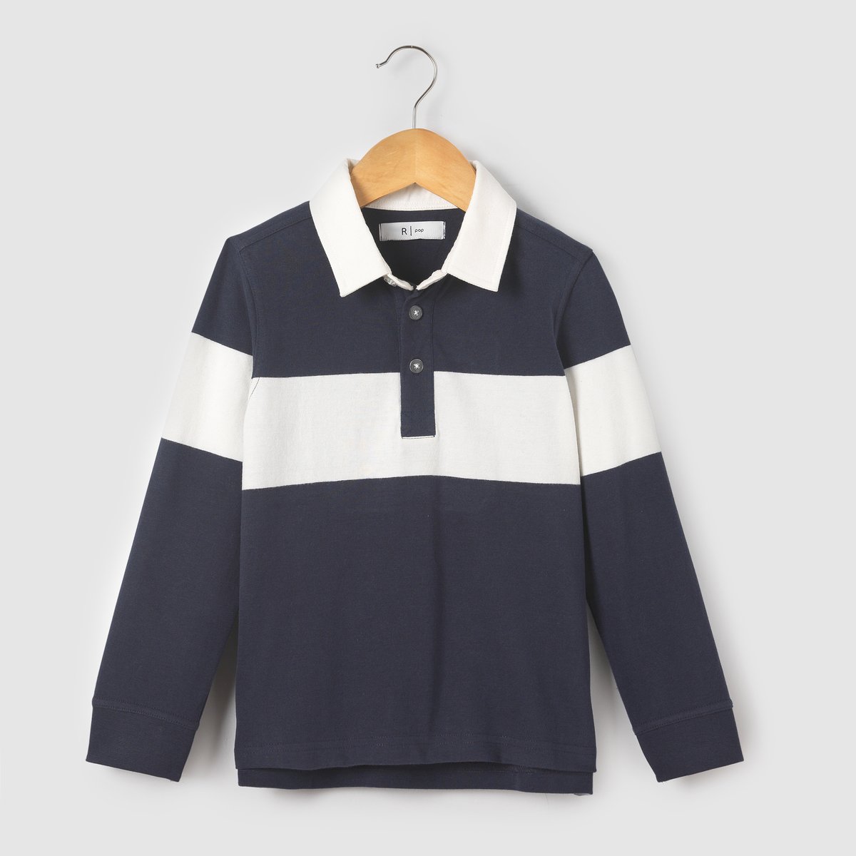 

Поло с длинными рукавами, 100% хлопка, 3-12 лет