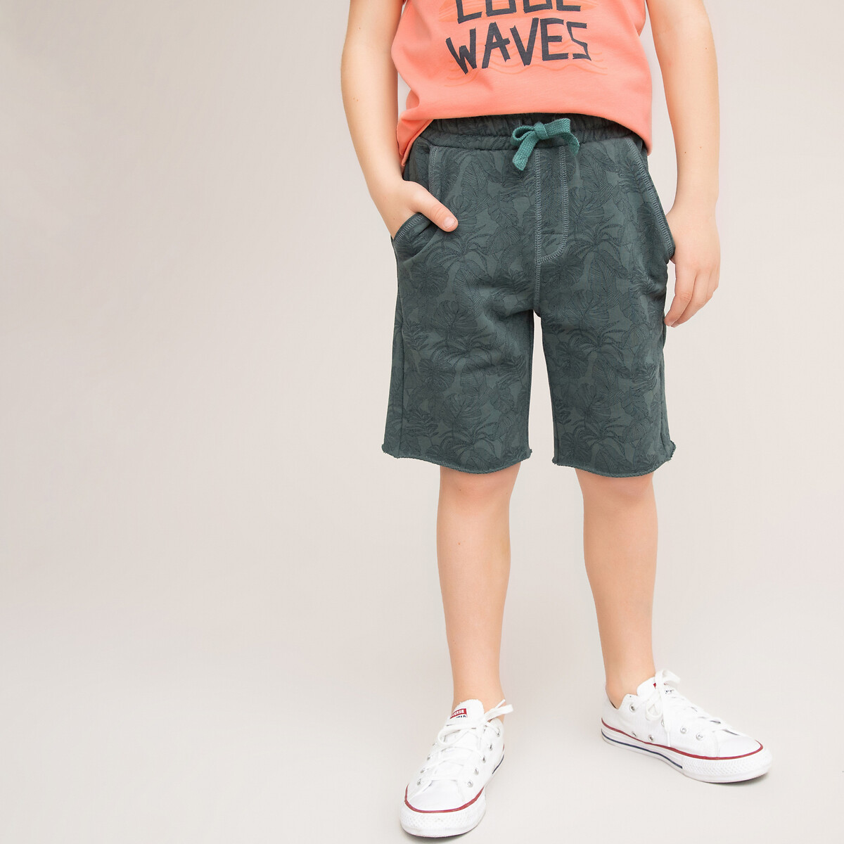

Бермуды LA REDOUTE COLLECTIONS, Зеленый, Бермуды С принтом из мольтона биохлопок 3-12 лет 4 зеленый