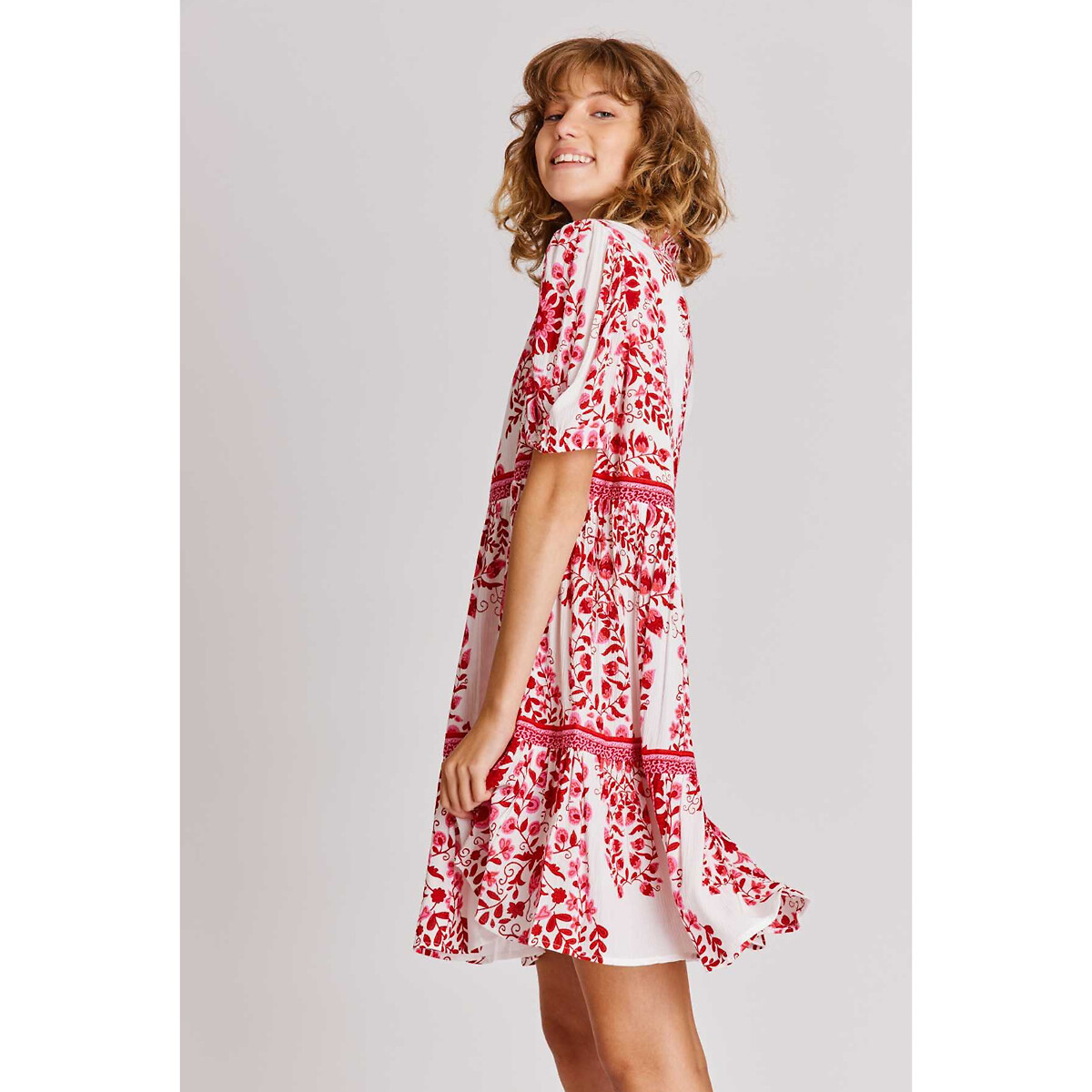 Платье DERHY Короткое Akemi рубашечный воротник S розовый, размер S - фото 2
