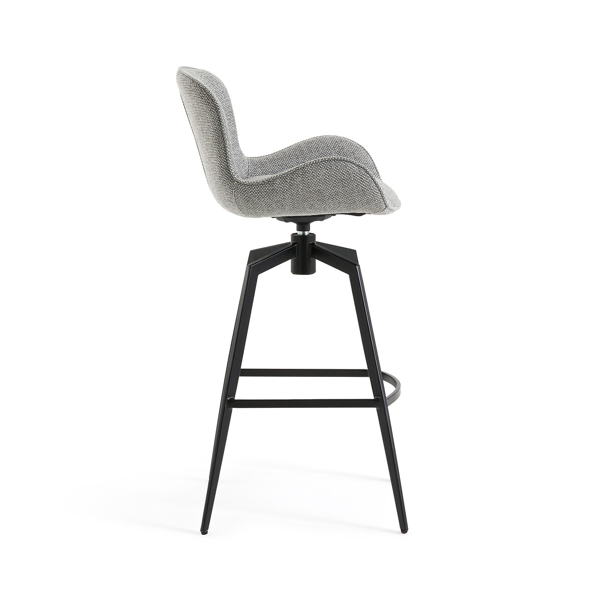 Кресло барное вращающееся Asyar  единый размер серый LaRedoute - фото 3