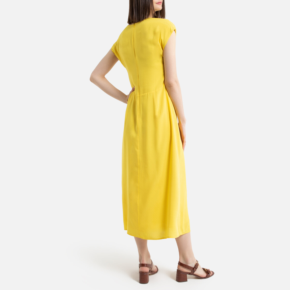 Платье La Redoute Длинное без рукавов 36 (FR) - 42 (RUS) желтый, размер 36 (FR) - 42 (RUS) Длинное без рукавов 36 (FR) - 42 (RUS) желтый - фото 3