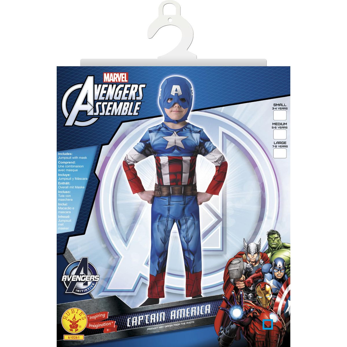 Déguisement Classique Captain America - Taille L - RUBI-610261L