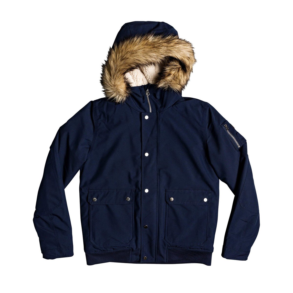 Пальто La Redoute С капюшоном на подкладке из шерпы Arris S синий, размер S - фото 1