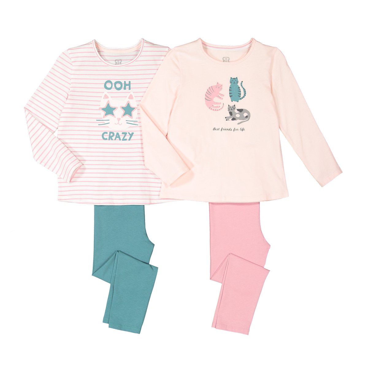 

Комплект из хлопковых пижам La Redoute, Розовый, 8 лет - 126 см розовый
