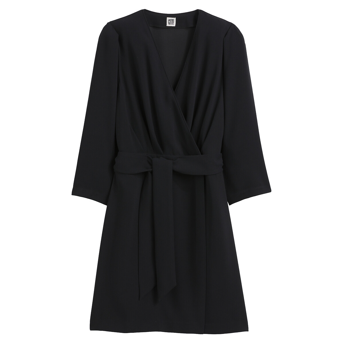 

Платье LaRedoute, Черный, Платье короткое с запахом и поясом 58 черный