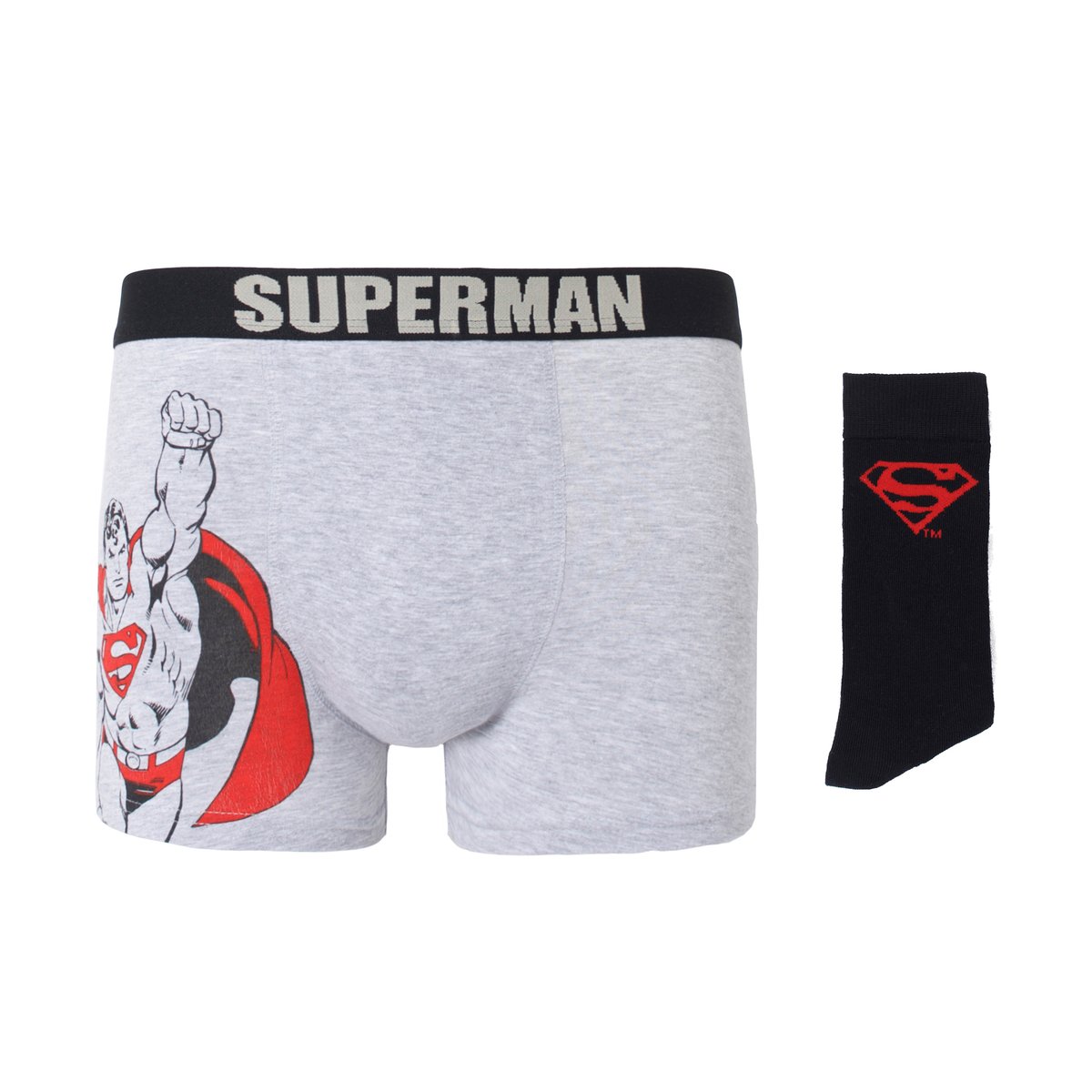 Трусы-боксеры + носки в подарочной коробке SUPERMAN