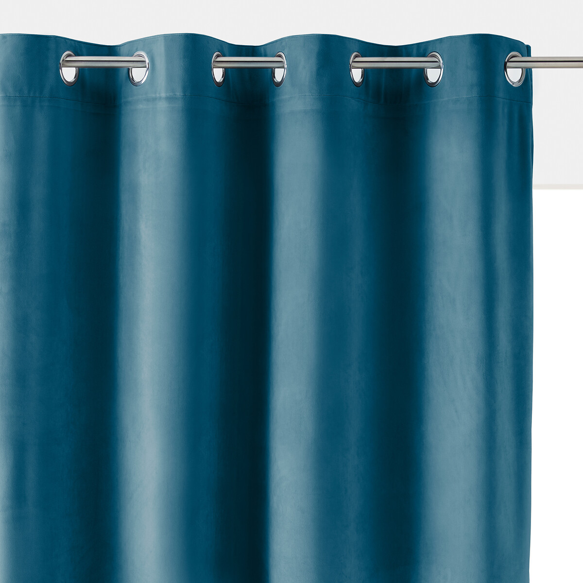 Штора Из велюра с люверсами Balzain 260 x 140 см синий LaRedoute, размер 260 x 140 см