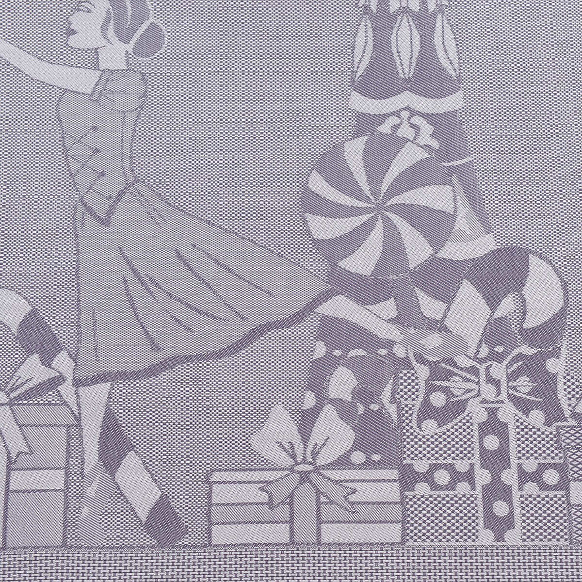 Скатерть из хлопка фиолетово-серого цвета с рисунком Щелкунчик New Year Essential 180х260см  единый размер фиолетовый LaRedoute - фото 3