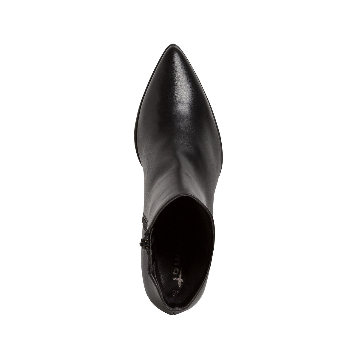 Ботинки Из кожи с заостренным мыском 36 черный LaRedoute, размер 36 - фото 3