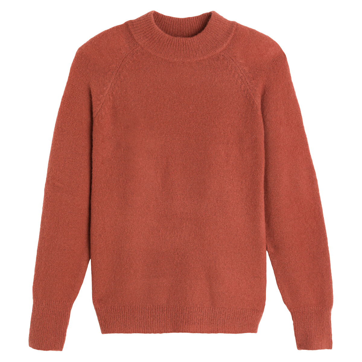 Пуловер LaRedoute Базовый с воротником-стойкой M красный, размер M - фото 5