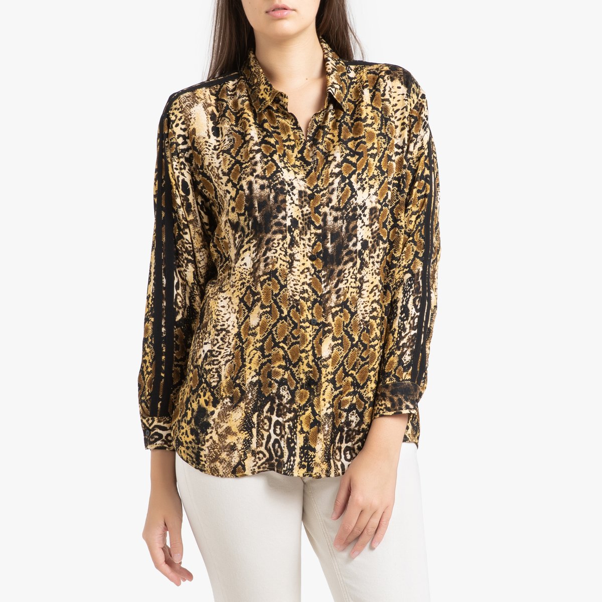 

Рубашка La Redoute, Каштановый, С рисунком и длинными рукавами SUSIE 1(S) каштановый